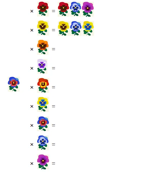 ポケ森 ガーデン パンジー交配表 あおあか