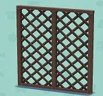 ポケ森 家具まとめ ちゃいろのラティスL
