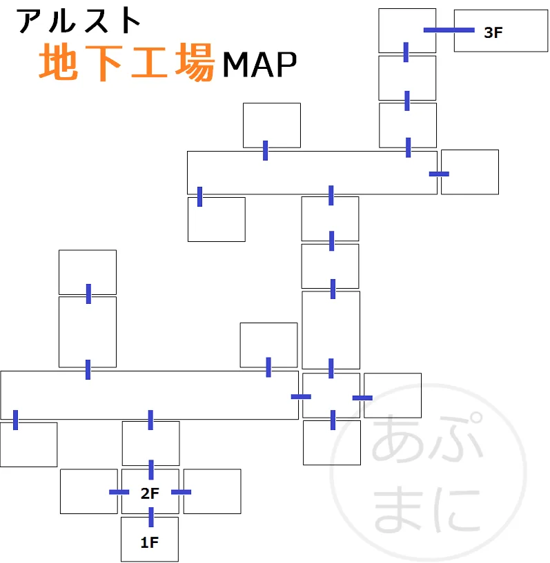 【アルスト】地下工場の迷路をマップ化しました＆脱出する方法【廃工場の怪】
