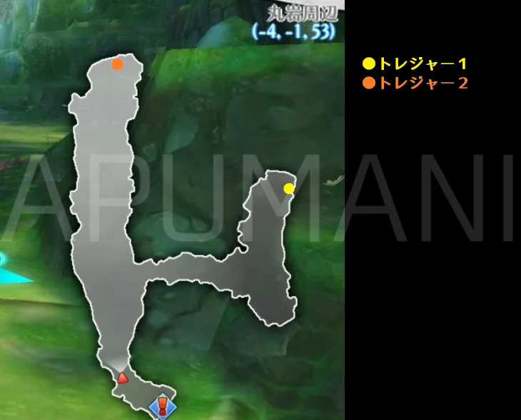 アルケミアストーリー マップ トレジャー 採集物 丸岩周辺3