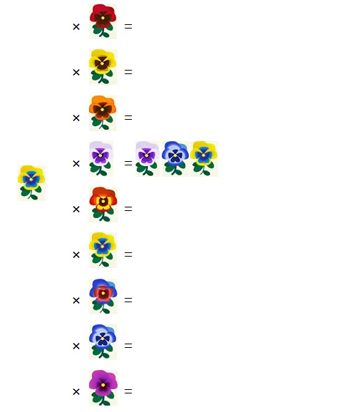 ポケ森 ガーデン パンジー交配表 きいろあお