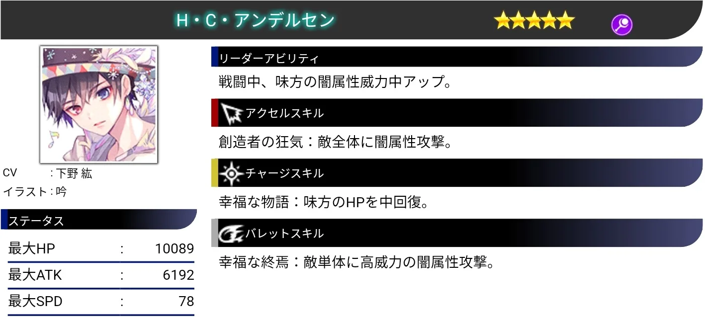 リセマラ 当たり H・C・アンデルセン